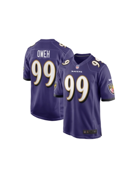 Mens Baltimore Ravens Odafe Oweh Purple Game Jersey