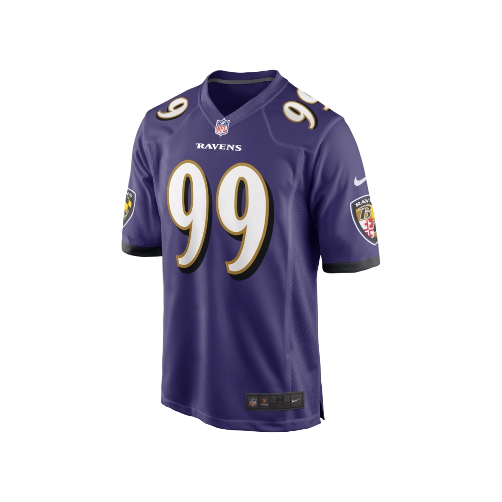 Mens Baltimore Ravens Odafe Oweh Purple Game Jersey