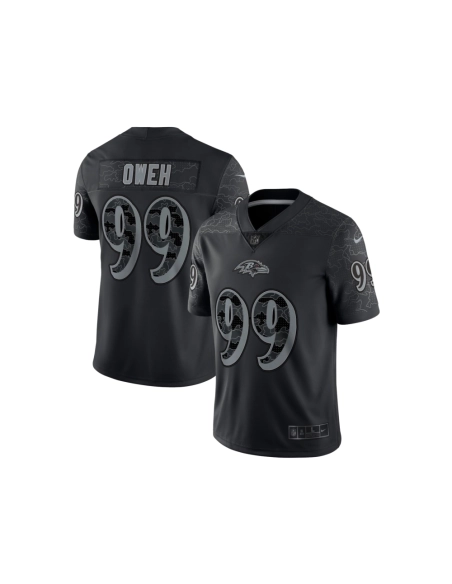 Mens Baltimore Ravens Odafe Oweh Black RFLCTV Limited Jersey