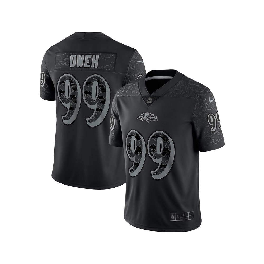 Mens Baltimore Ravens Odafe Oweh Black RFLCTV Limited Jersey