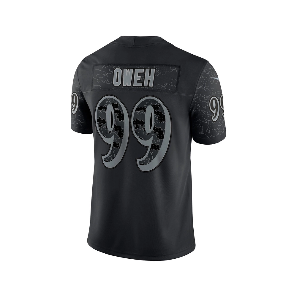 Mens Baltimore Ravens Odafe Oweh Black RFLCTV Limited Jersey