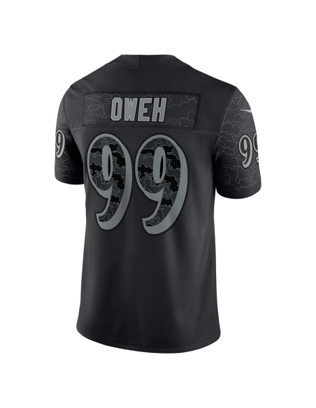 Mens Baltimore Ravens Odafe Oweh Black RFLCTV Limited Jersey