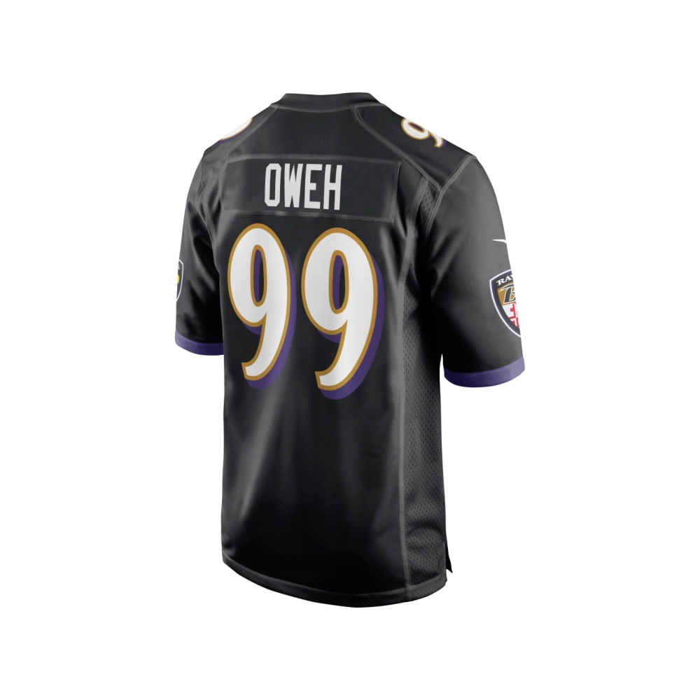 Mens Baltimore Ravens Odafe Oweh Black Game Jersey