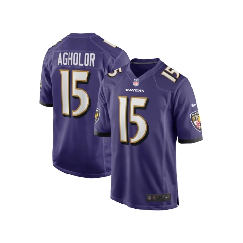 Mens Baltimore Ravens Nelson Agholor Purple Game Jersey