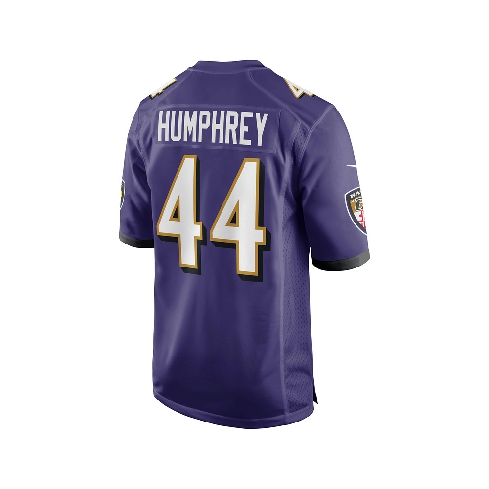 Mens Baltimore Ravens Marlon Humphrey Purple Game Team Jersey