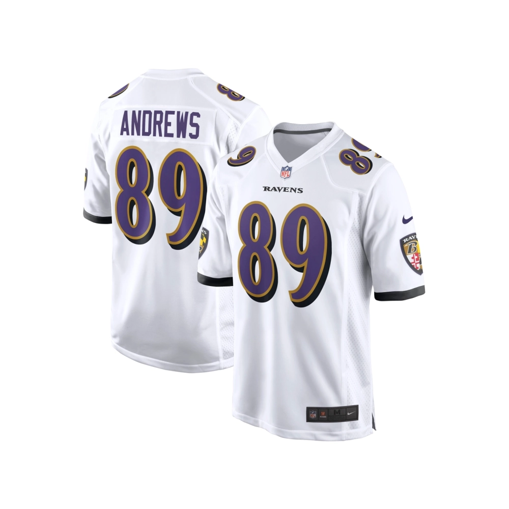 Mens Baltimore Ravens Mark Andrews White Game Jersey