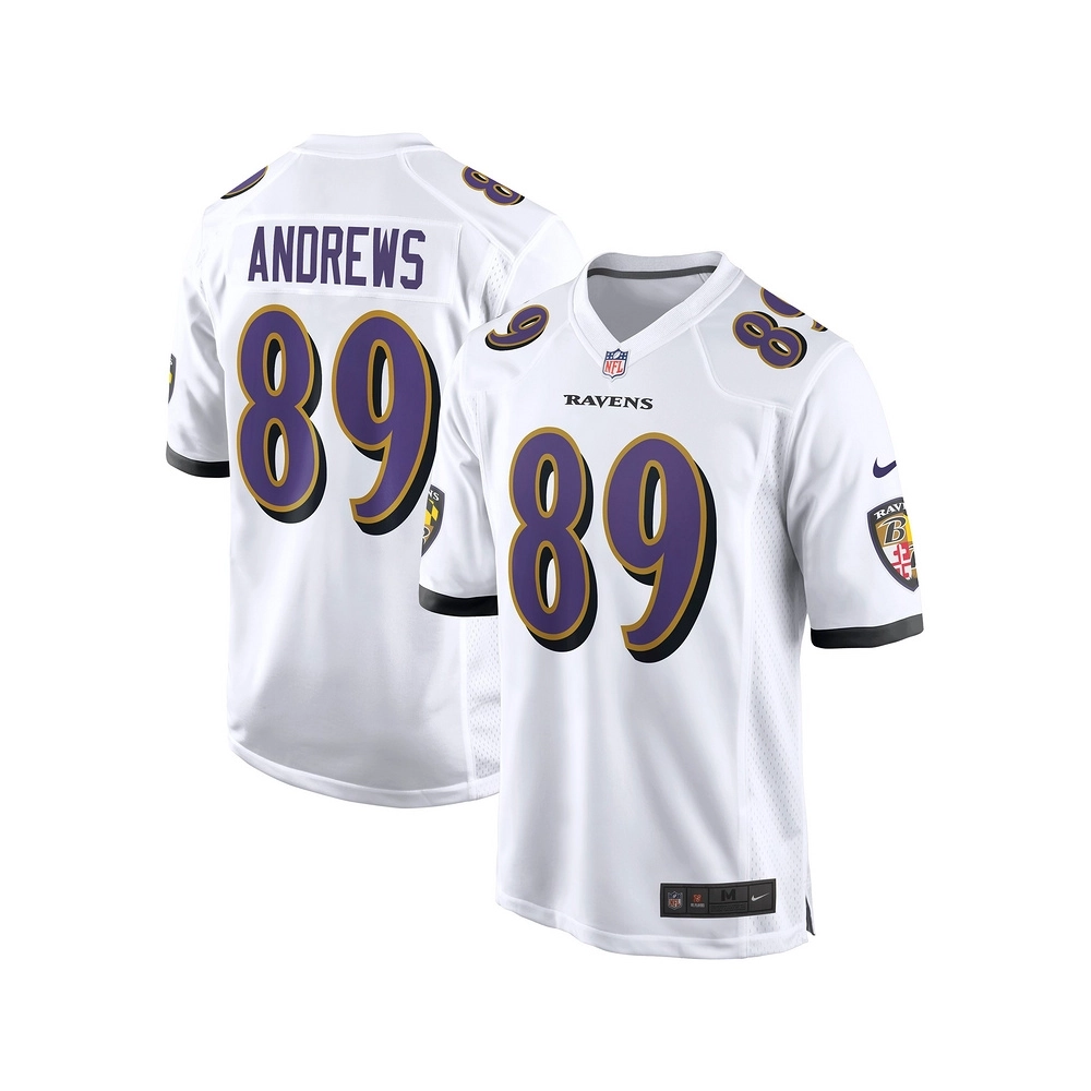 Mens Baltimore Ravens Mark Andrews White Game Jersey