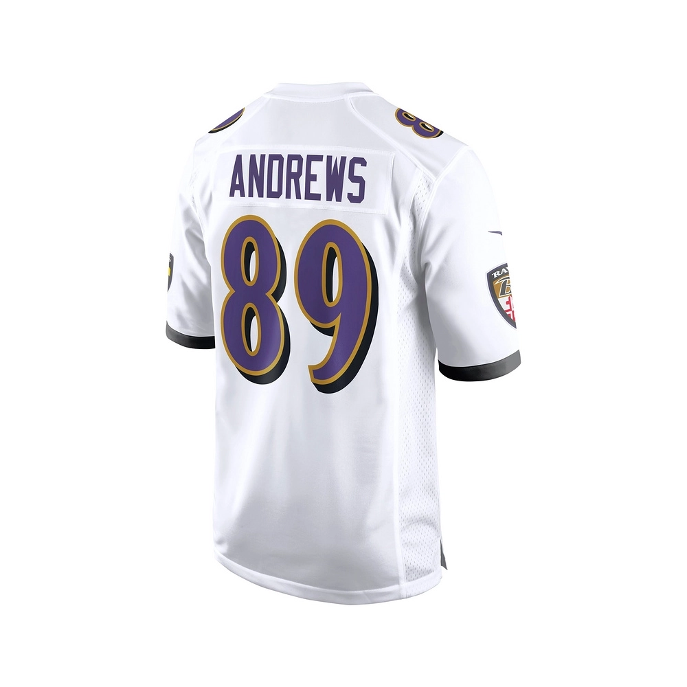 Mens Baltimore Ravens Mark Andrews White Game Jersey