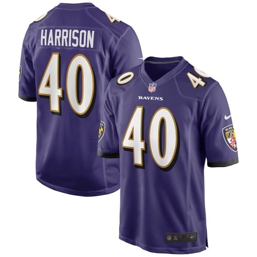 Mens Baltimore Ravens Malik Harrison Purple Game Jersey