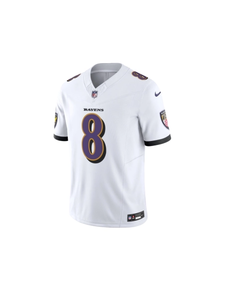 Mens Baltimore Ravens Lamar Jackson White Vapor F.U.S.E. Limited Jersey