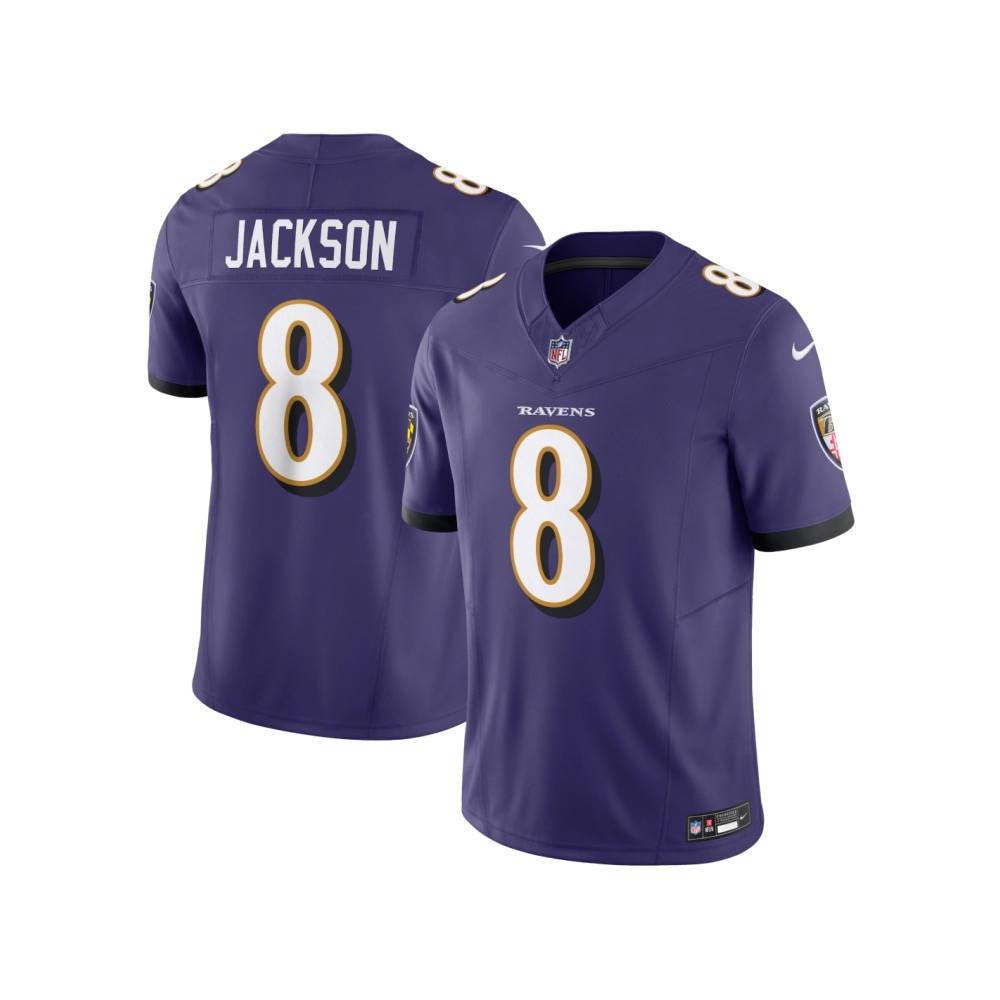 Mens Baltimore Ravens Lamar Jackson Purple Vapor F.U.S.E. Limited Jersey