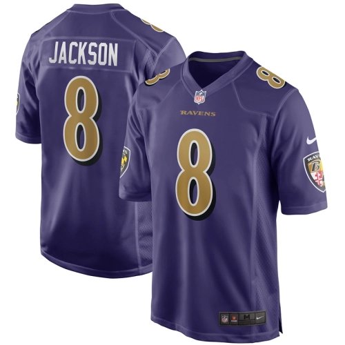Mens Baltimore Ravens Lamar Jackson Purple Alternate Game Jersey