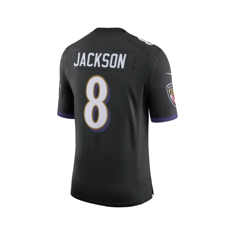 Mens Baltimore Ravens Lamar Jackson Black Speed Machine Limited Jersey