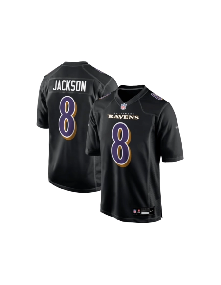 Mens Baltimore Ravens Lamar Jackson Black Fashion Game Jersey