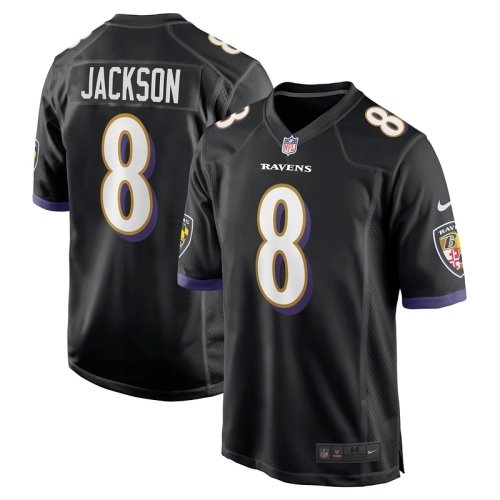 Mens Baltimore Ravens Lamar Jackson Black Alternate Game Jersey