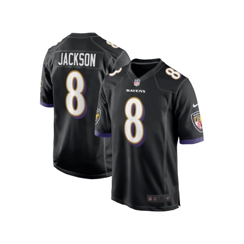 Mens Baltimore Ravens Lamar Jackson Black Alternate Game Jersey