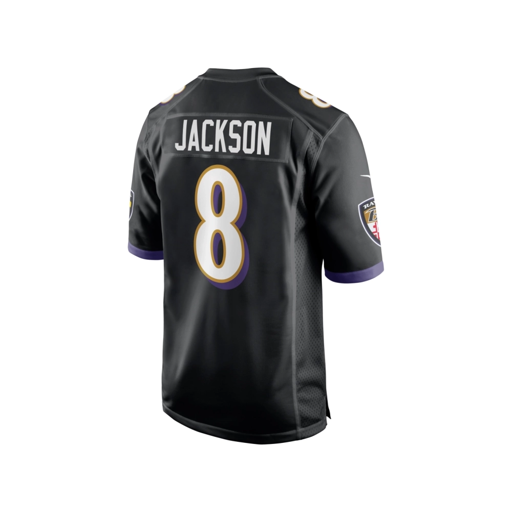 Mens Baltimore Ravens Lamar Jackson Black Alternate Game Jersey