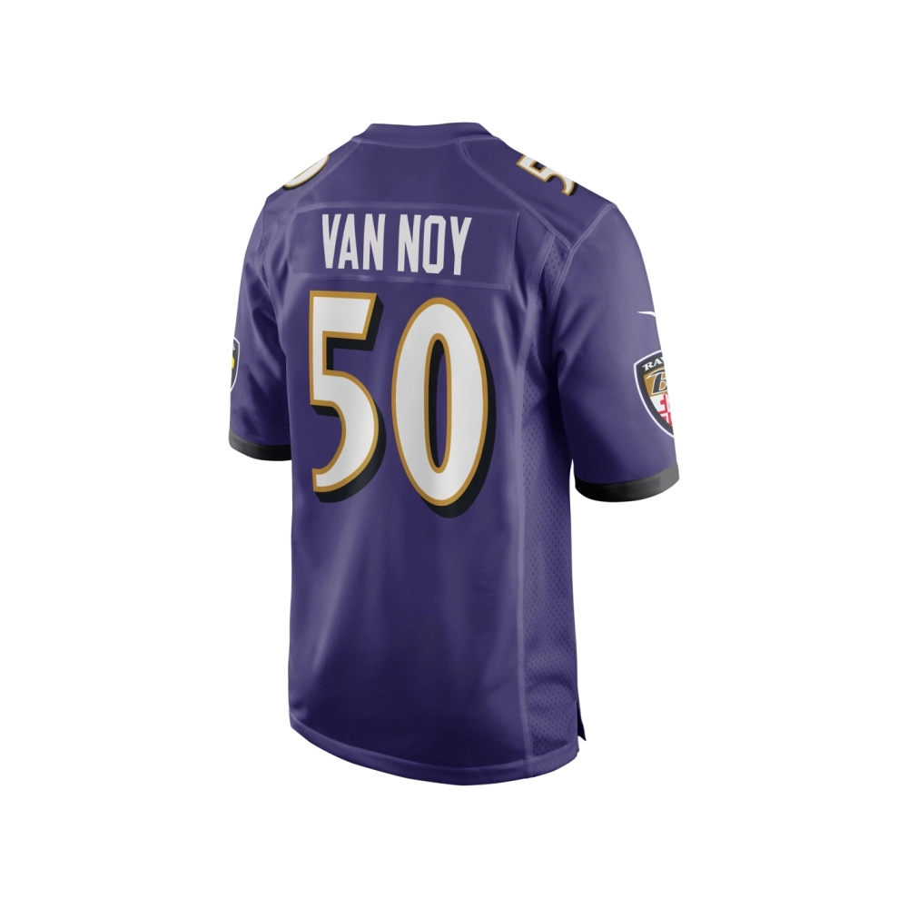 Mens Baltimore Ravens Kyle Van Noy Purple Game Jersey