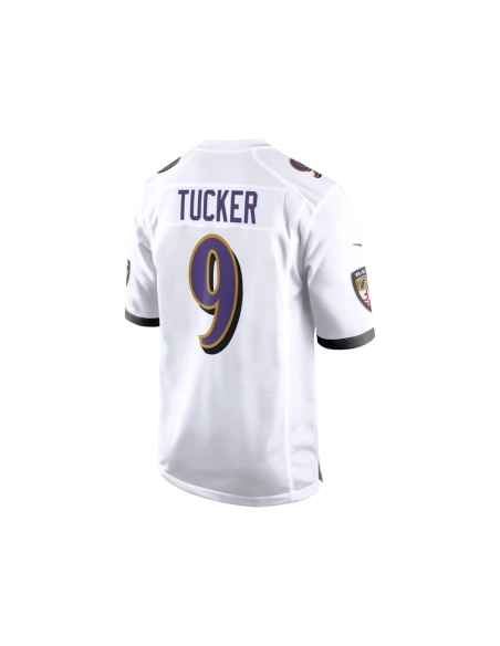 Mens Baltimore Ravens Justin Tucker White Game Jersey