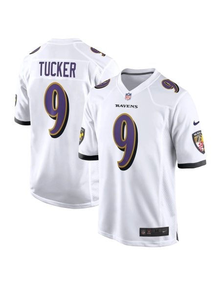 Mens Baltimore Ravens Justin Tucker White Game Jersey