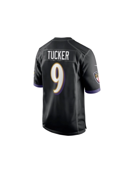 Mens Baltimore Ravens Justin Tucker Black Player Game Jersey