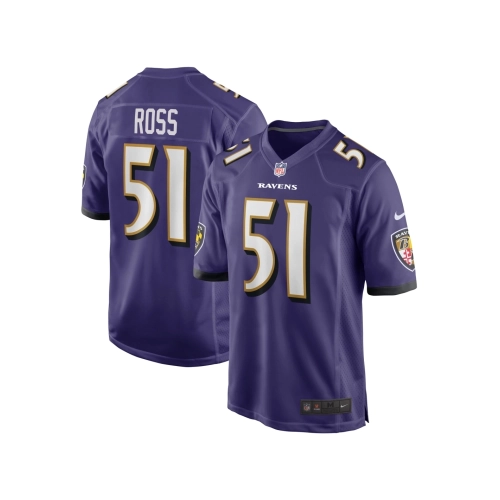 Mens Baltimore Ravens Josh Ross Purple Game Player Jersey