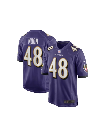 Mens Baltimore Ravens Jeremiah Moon Purple Game Player Jersey