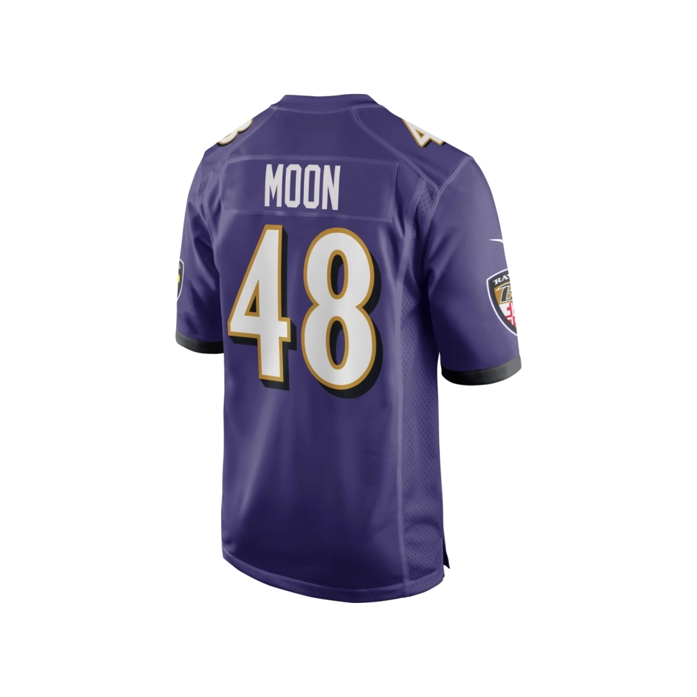 Mens Baltimore Ravens Jeremiah Moon Purple Game Player Jersey