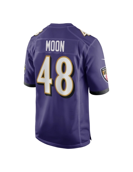 Mens Baltimore Ravens Jeremiah Moon Purple Game Player Jersey