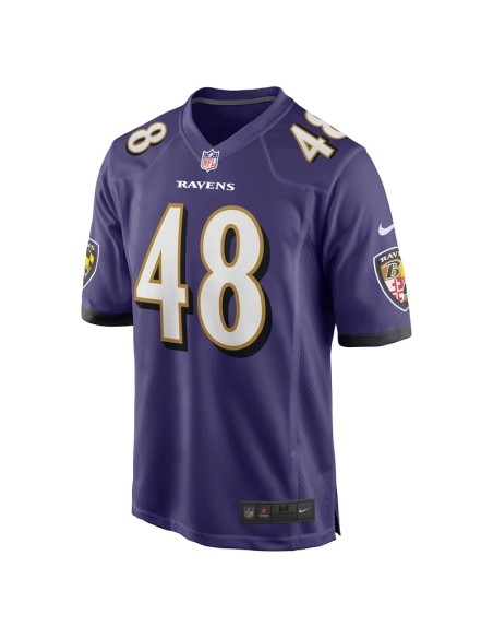 Mens Baltimore Ravens Jeremiah Moon Purple Game Player Jersey