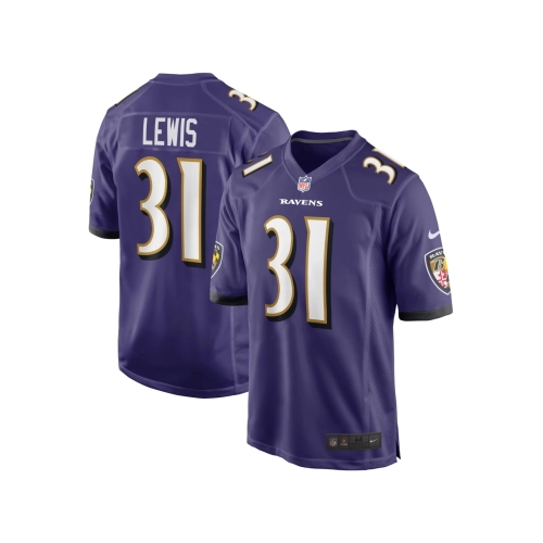 Mens Baltimore Ravens Jamal Lewis Purple Retired Player Game Jersey