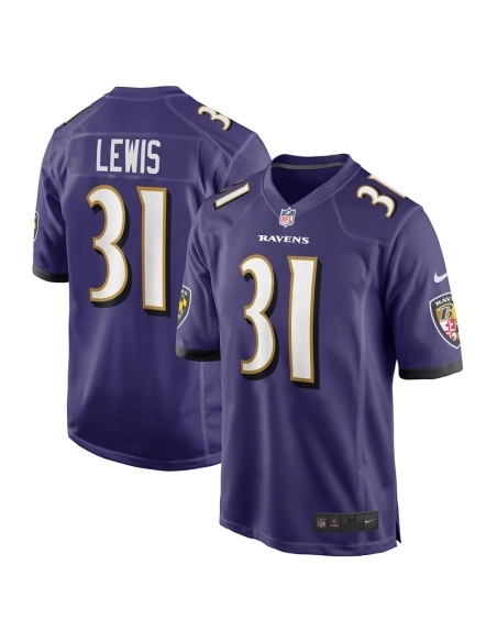 Mens Baltimore Ravens Jamal Lewis Purple Retired Player Game Jersey