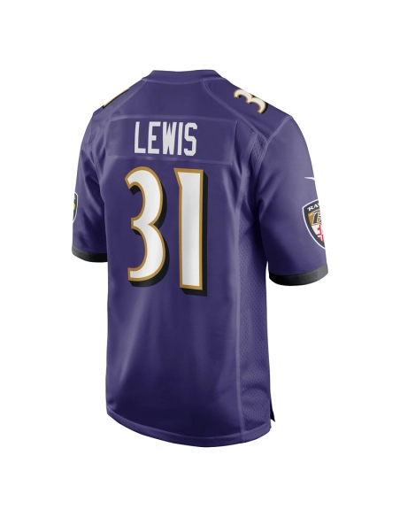 Mens Baltimore Ravens Jamal Lewis Purple Game Retired Player Jersey