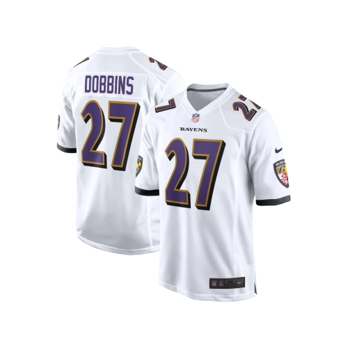 Mens Baltimore Ravens J.K. Dobbins White Game Jersey