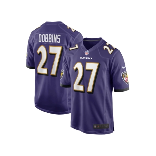 Mens Baltimore Ravens J.K. Dobbins Purple Game Team Jersey