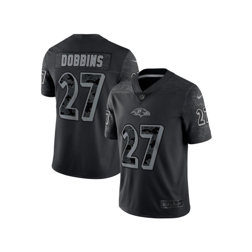 Mens Baltimore Ravens J.K. Dobbins Black RFLCTV Limited Jersey