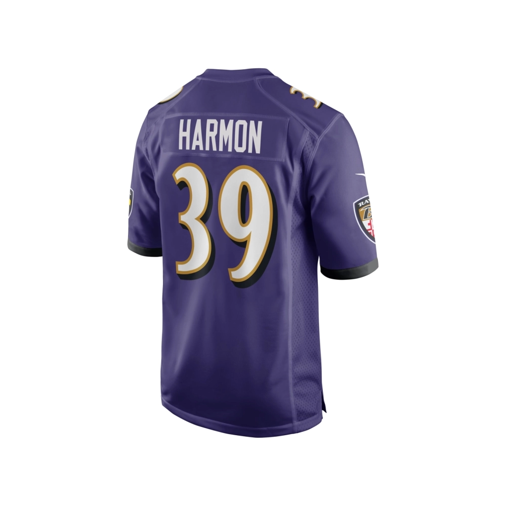 Mens Baltimore Ravens Duron Harmon Purple Game Jersey
