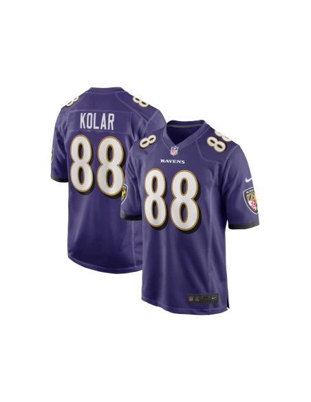 Mens Baltimore Ravens Charlie Kolar Purple Player Game Jersey