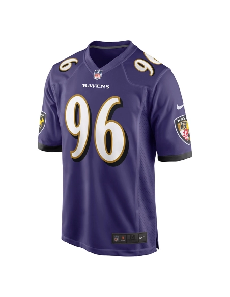 Mens Baltimore Ravens Broderick Washington Purple Game Player Jersey
