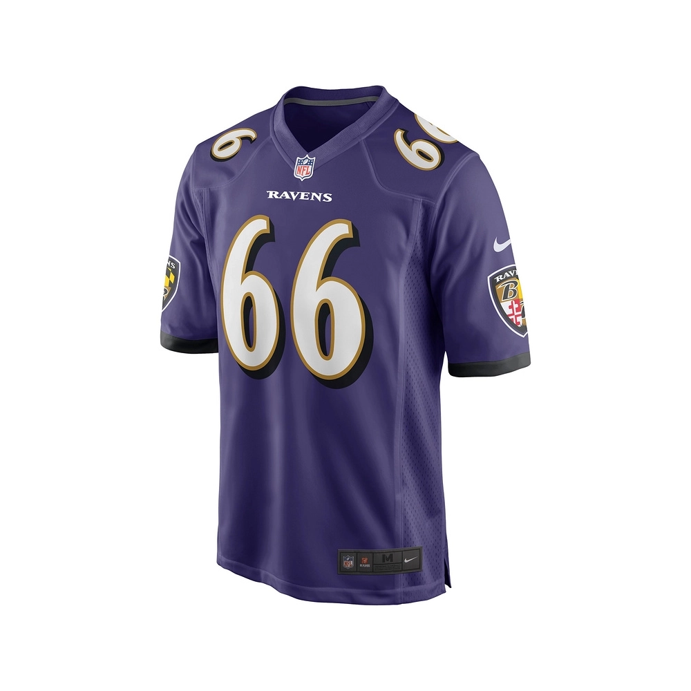 Mens Baltimore Ravens Ben Cleveland Purple Game Jersey