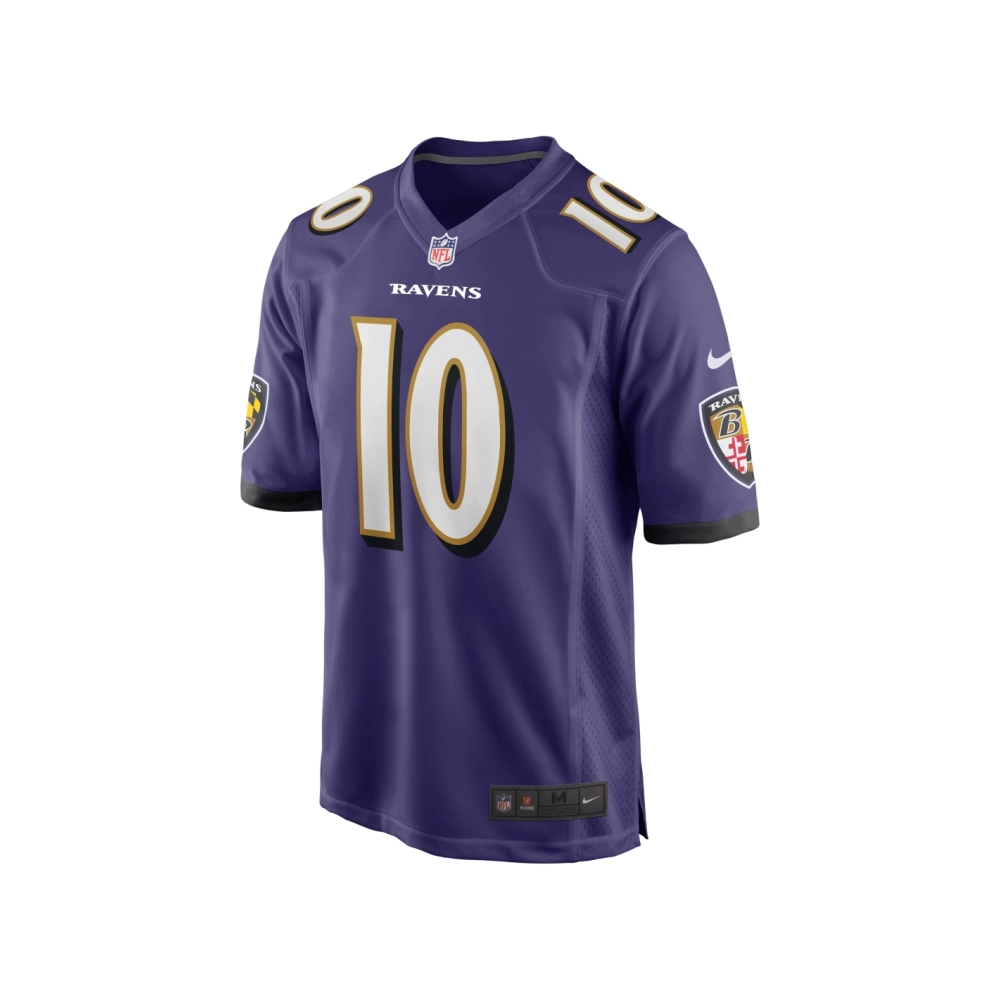 Mens Baltimore Ravens Arthur Maulet Purple Game Jersey