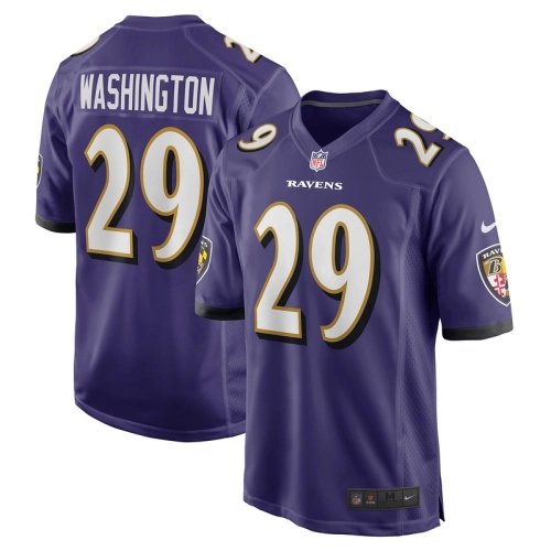 Mens Baltimore Ravens ArDarius Washington Purple Player Game Jersey