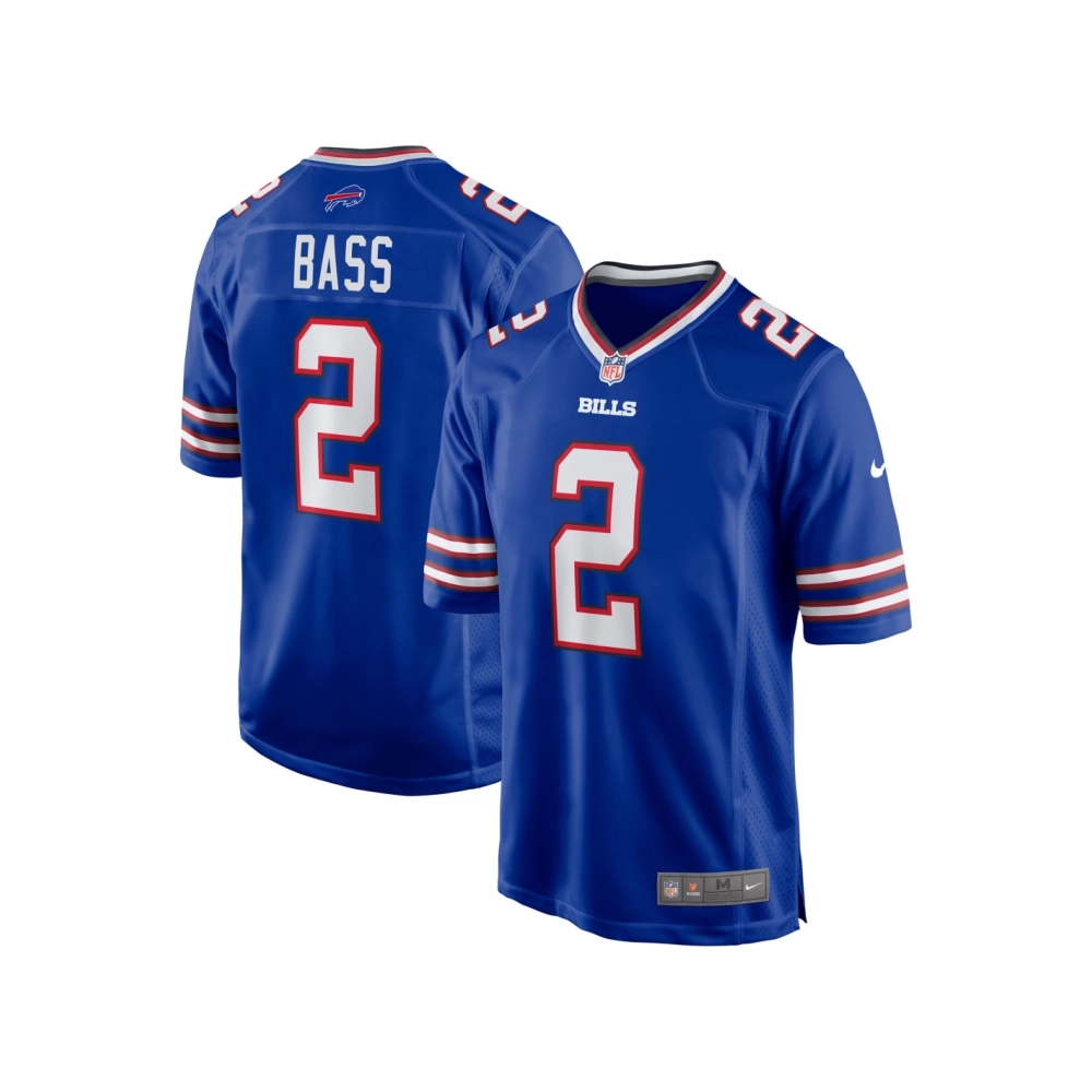 Mens Buffalo Bills Tyler Bass Royal Game Player Jersey