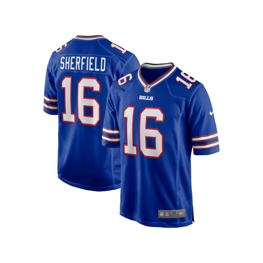 Mens Buffalo Bills Trent Sherfield Royal Game Player Jersey