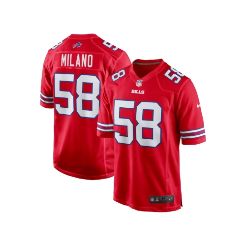Mens Buffalo Bills Matt Milano Red Alternate Game Jersey