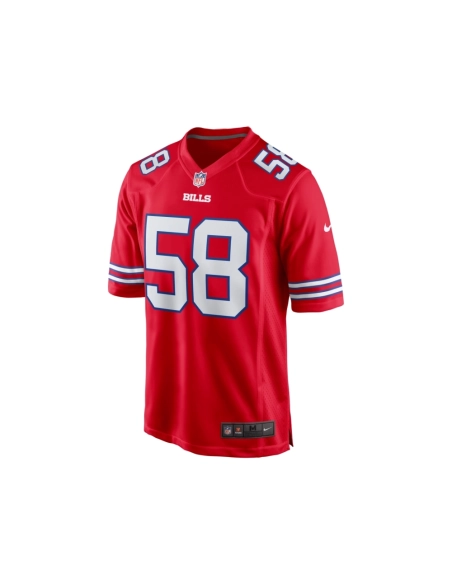 Mens Buffalo Bills Matt Milano Red Alternate Game Jersey