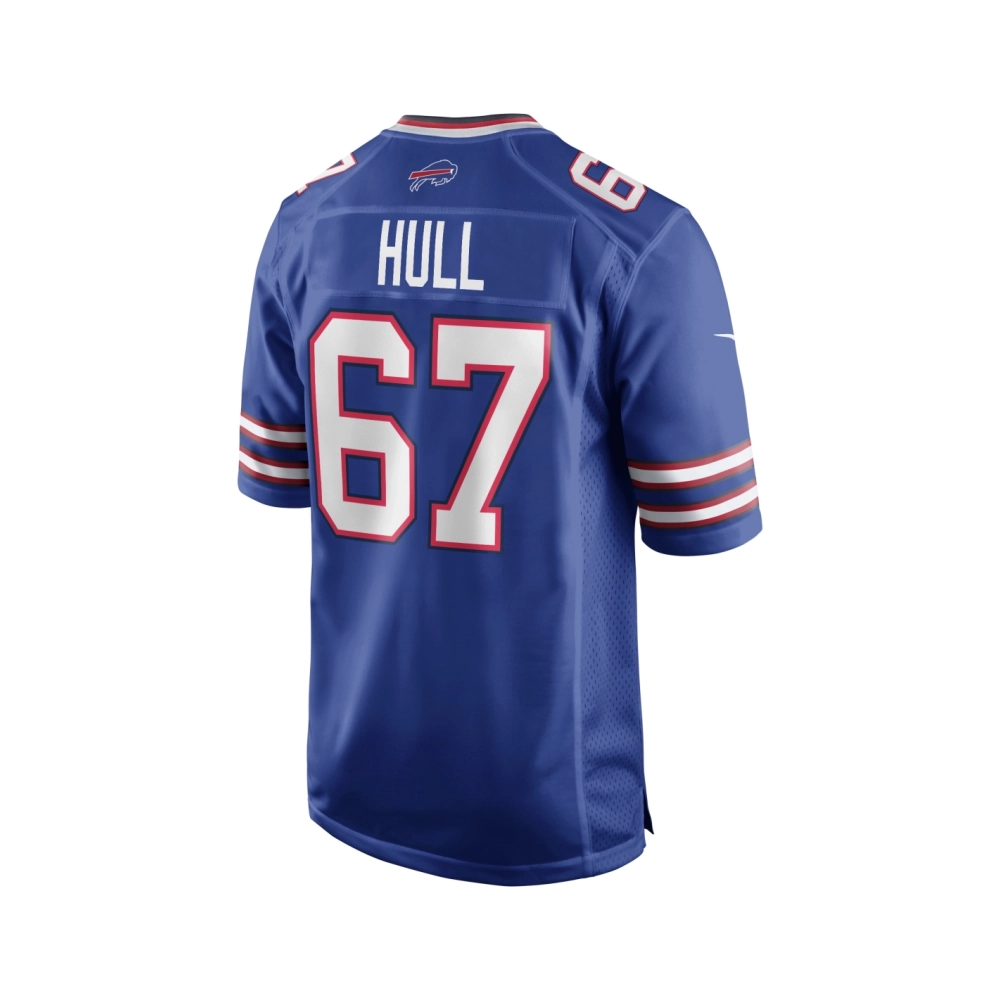 Mens Buffalo Bills Kent Hull Royal Game Retired Player Jersey
