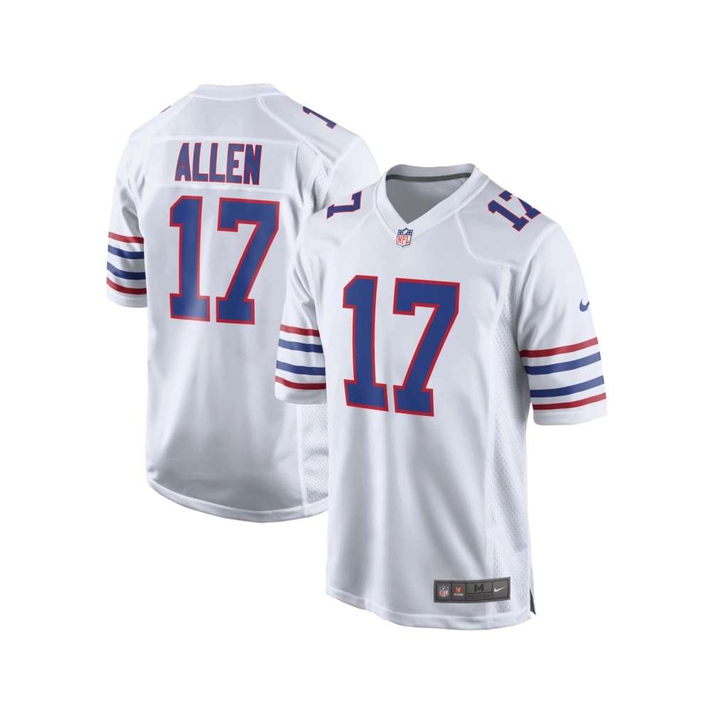 Mens Buffalo Bills Josh Allen White Alternate Game Player Jersey