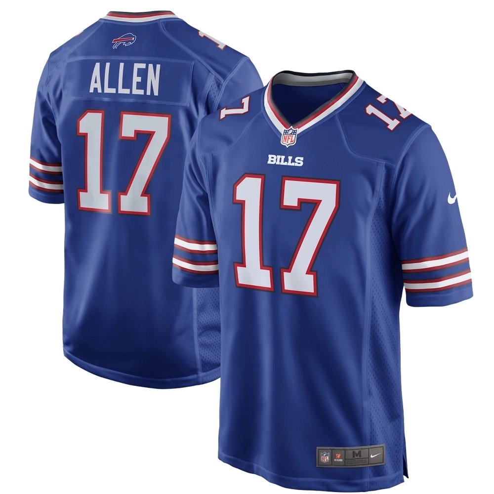 Mens Buffalo Bills Josh Allen Royal Game Player Jersey