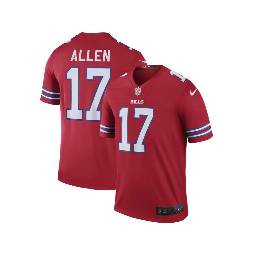 Mens Buffalo Bills Josh Allen Red Color Rush Legend Jersey